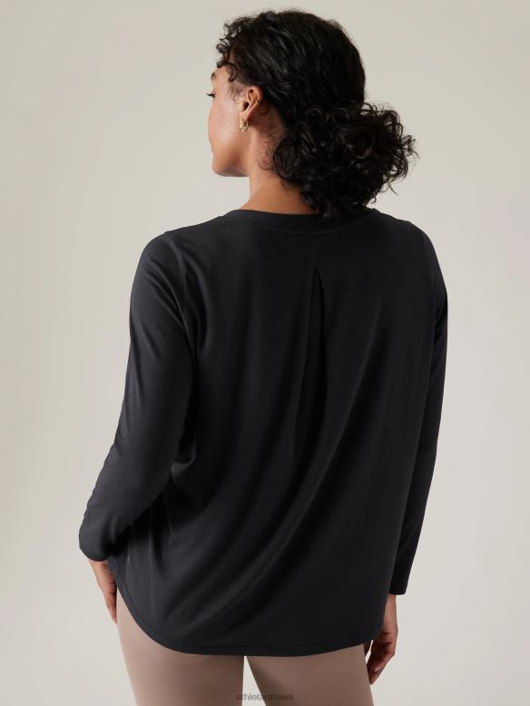 Athleta With Ease Top Women Black Clothing VHFL2424