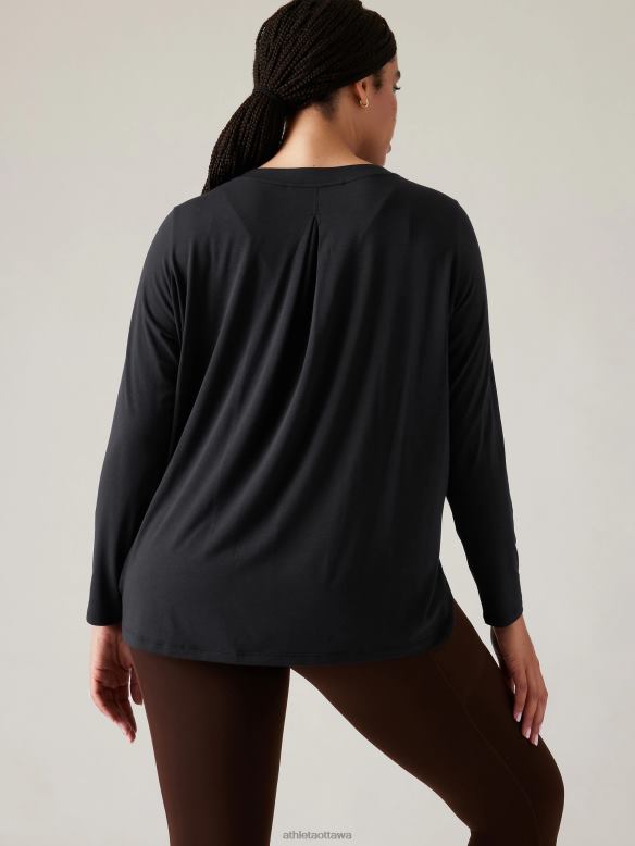 Athleta With Ease Top Women Black Clothing VHFL2424