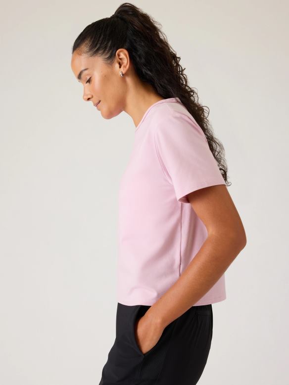 Athleta Essential Tee Women Begonia Clothing VHFL2364