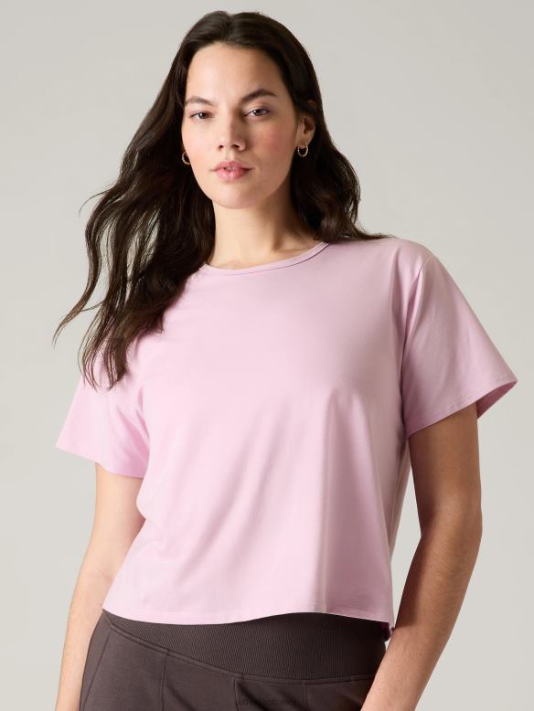 Athleta Essential Tee Women Begonia Clothing VHFL2364