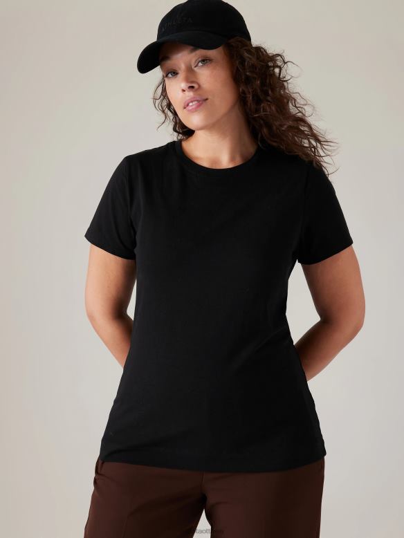 Athleta Outbound Tee Women Black Clothing VHFL2432