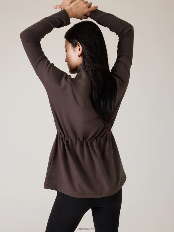 Athleta Balance Cinch Sweatshirt Women Shale Clothing VHFL2388