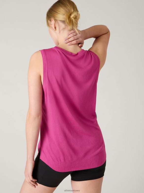 Athleta Breezy Tank Women Iceplant Pink Clothing VHFL2191