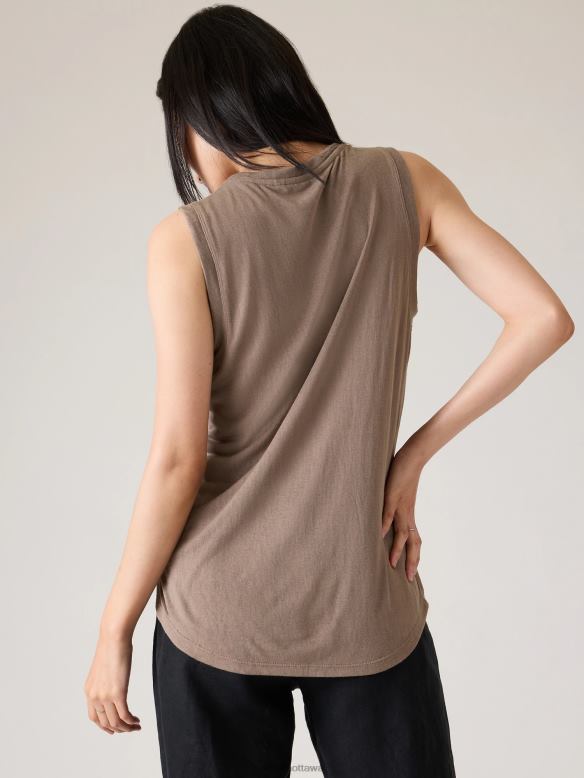 Athleta Breezy Tank Women Pyrite Clothing VHFL2267