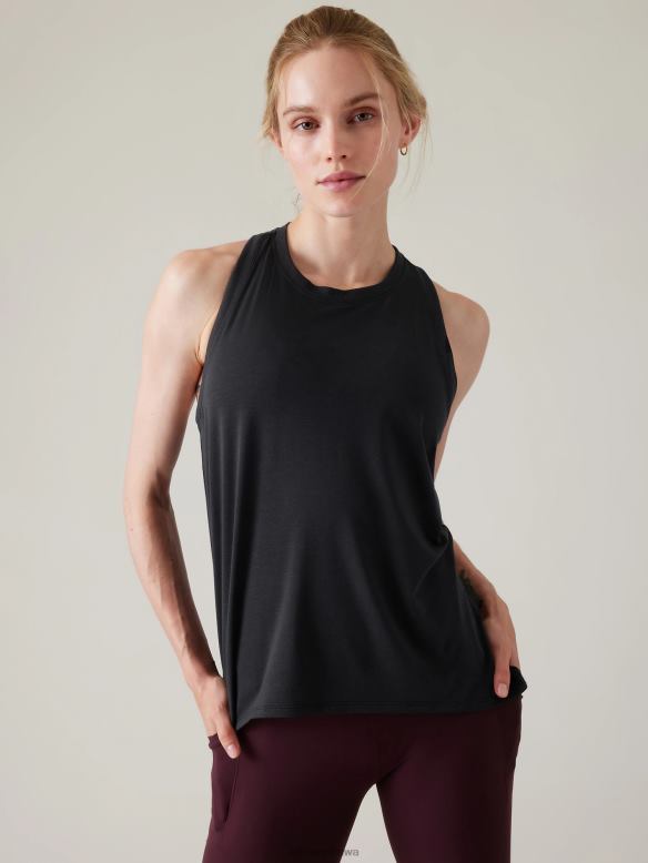 Athleta Ease In Tank Women Black Clothing VHFL2257