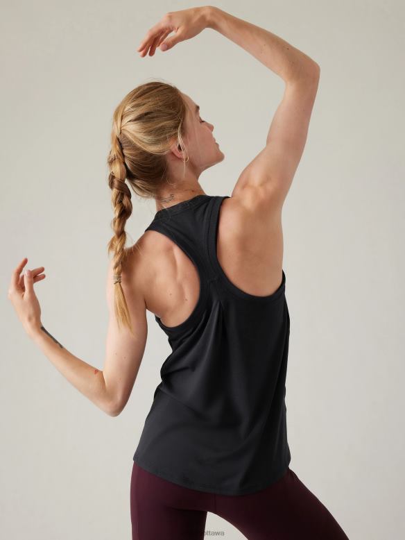 Athleta Ease In Tank Women Black Clothing VHFL2257