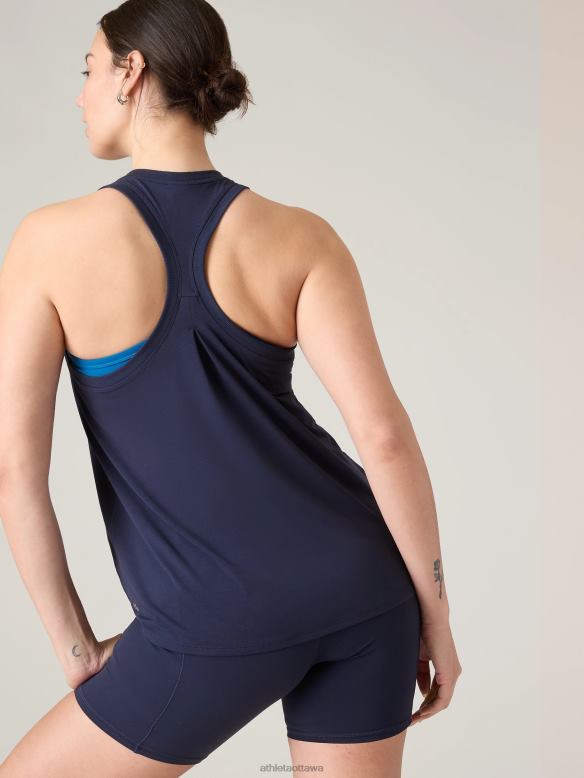 Athleta Ease In Tank Women Navy Clothing VHFL2197