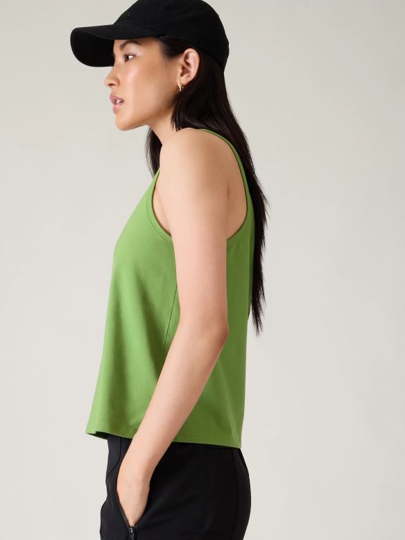 Athleta Essential Tank Women Baja Green Clothing VHFL2292