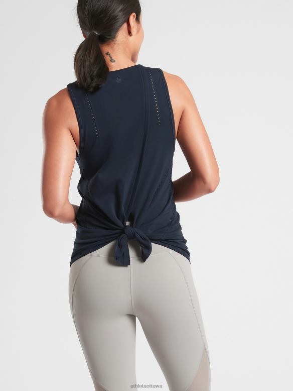 Athleta Foothill Seamless Tank Women Navy Clothing VHFL2532