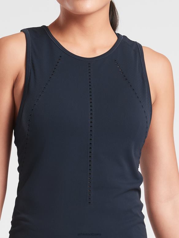 Athleta Foothill Seamless Tank Women Navy Clothing VHFL2532