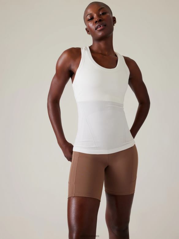 Athleta Momentum Seamless Tank Women Bright White Clothing VHFL2360