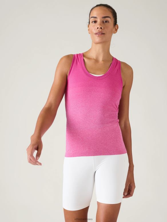 Athleta Momentum Seamless Tank Women Iceplant Pink Gradient Clothing VHFL2261