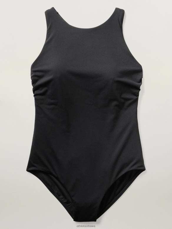 Athleta Maldives One Piece Swimsuit Women Black Swimwearwear VHFL2808