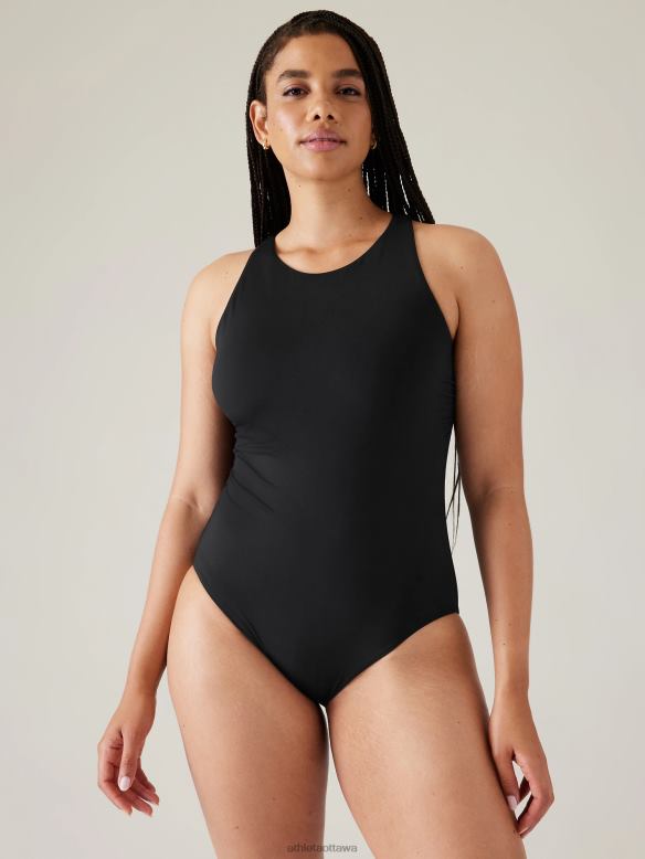 Athleta Maldives One Piece Swimsuit Women Black Swimwearwear VHFL2808