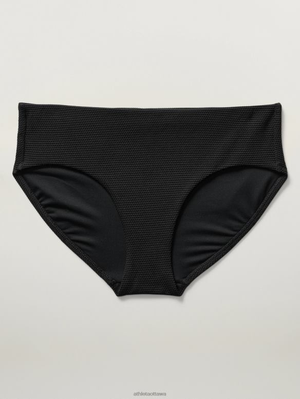 Athleta Clean Full Swim Bottom Women Black Pique Swimwearwear VHFL2917