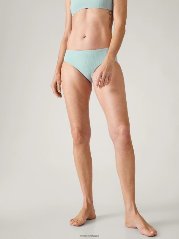 Athleta Clean Full Swim Bottom Women Dawn Blue Rib Swimwearwear VHFL2850