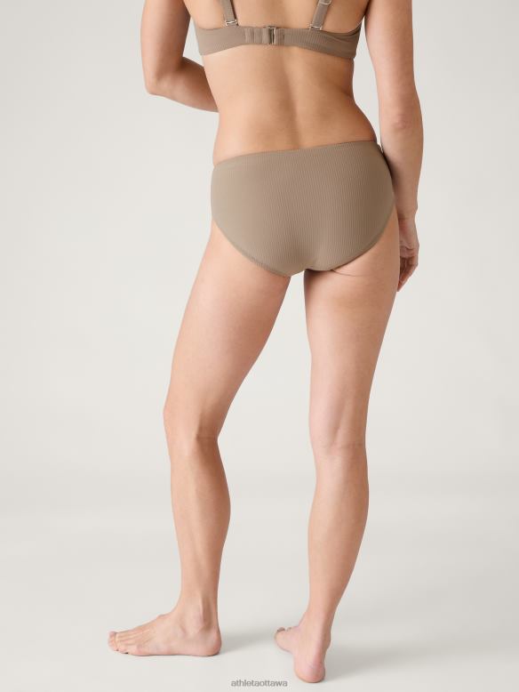 Athleta Clean Full Swim Bottom Women Pyrite Rib Swimwearwear VHFL2824