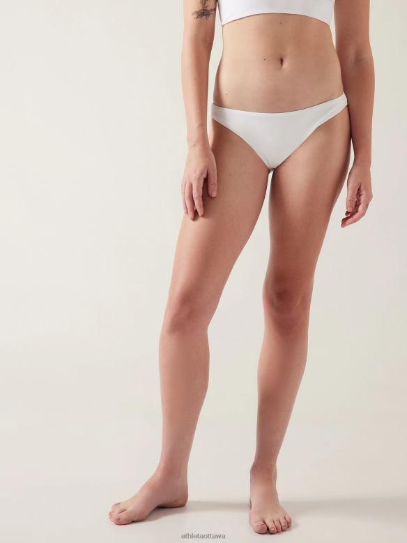 Athleta Clean Medium Swim Bottom Women White Swimwearwear VHFL2913