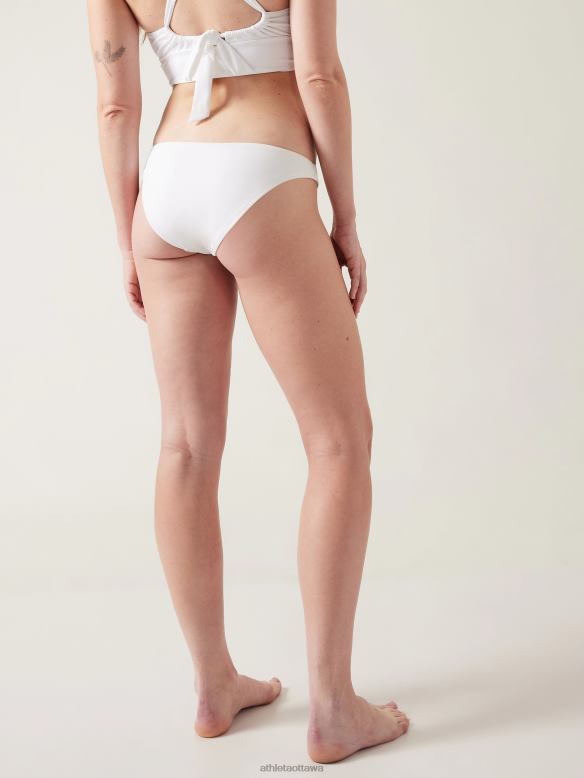 Athleta Clean Medium Swim Bottom Women White Swimwearwear VHFL2913