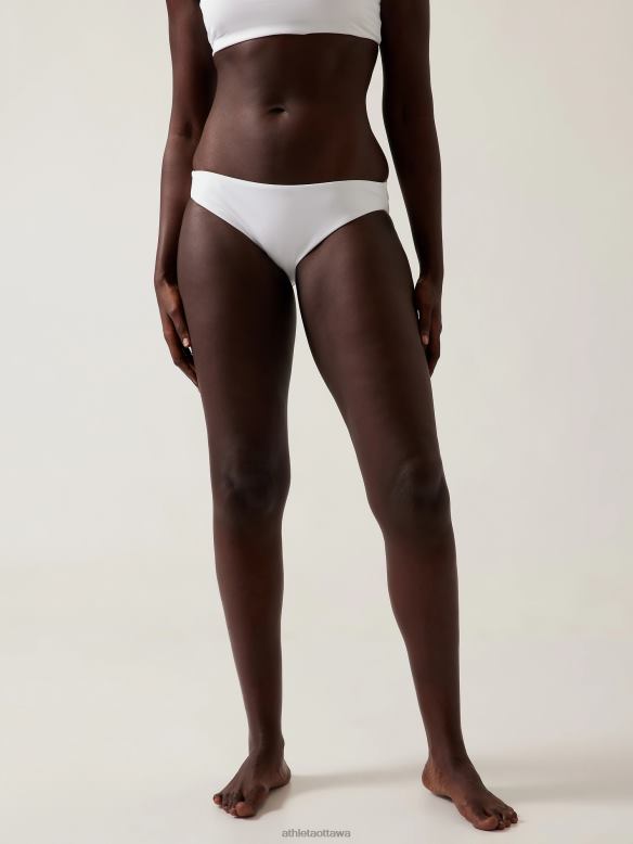 Athleta Clean Medium Swim Bottom Women White Swimwearwear VHFL2913