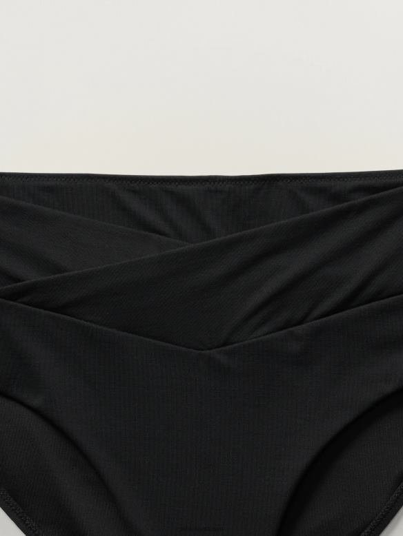 Athleta High Waist Crossover Bikini Bottom Women Black Swimwearwear VHFL2864