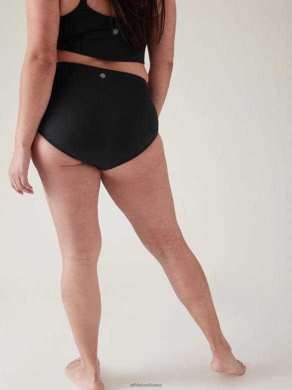 Athleta High Waist Swim Bottom Women Black Swimwearwear VHFL2805