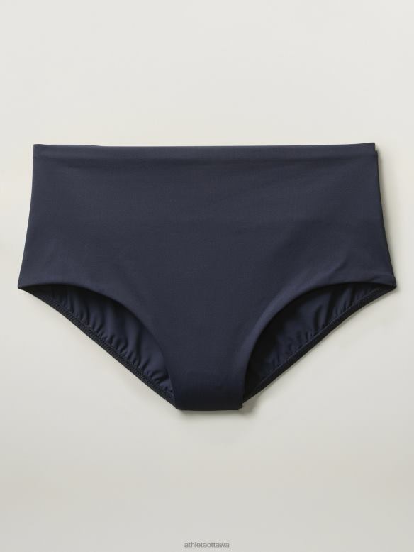 Athleta High Waist Swim Bottom Women Dress Blue Swimwearwear VHFL2868