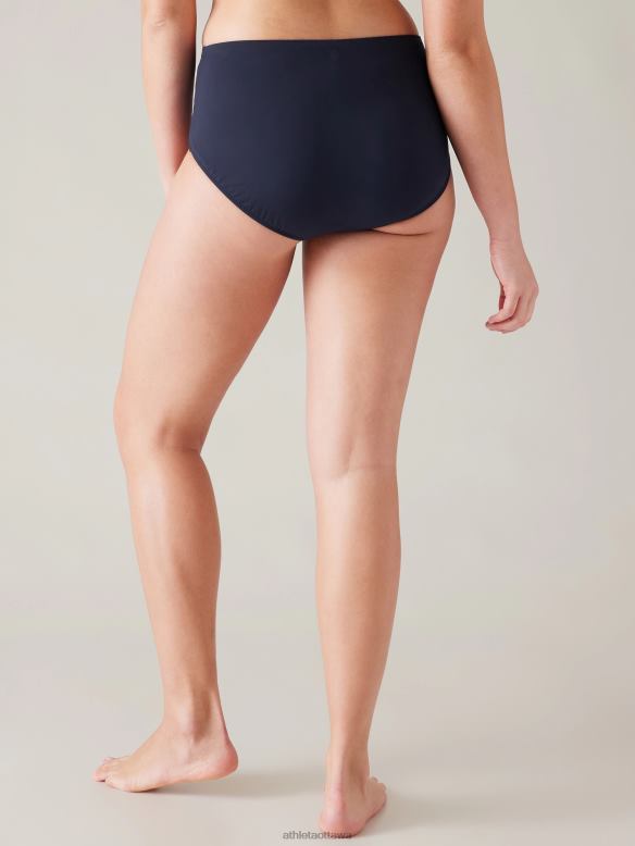 Athleta High Waist Swim Bottom Women Dress Blue Swimwearwear VHFL2868