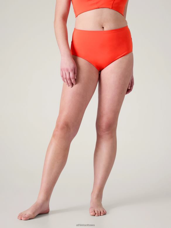 Athleta High Waist Swim Bottom Women Poppy Swimwearwear VHFL2858