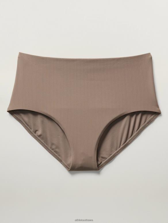 Athleta High Waist Swim Bottom Women Pyrite Rib Swimwearwear VHFL2905