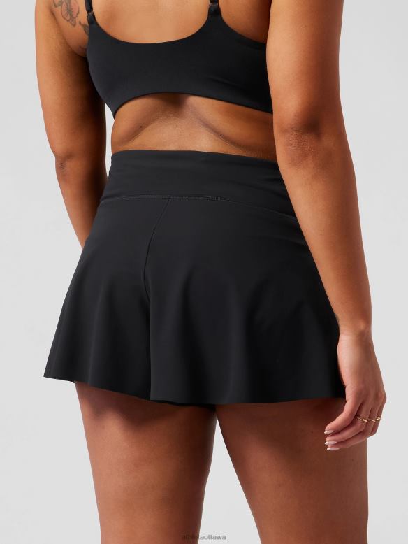 Athleta Makani Swim Short Women Black Swimwearwear VHFL2941