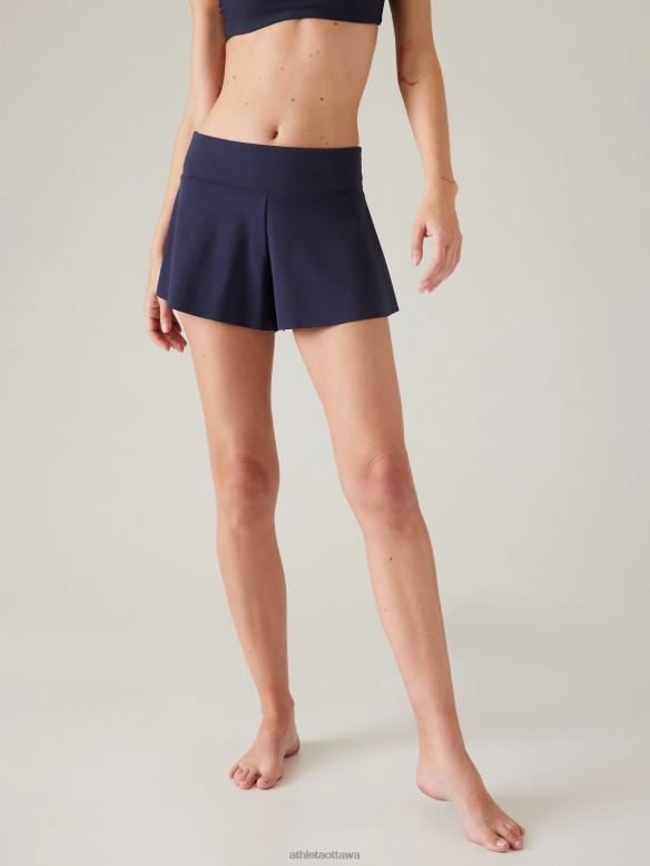 Athleta Makani Swim Short Women Dress Blue Swimwearwear VHFL2848