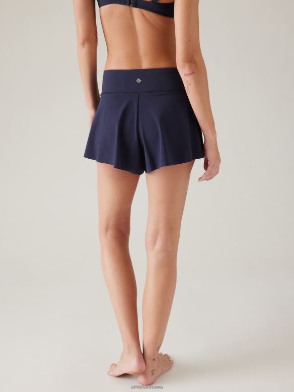 Athleta Makani Swim Short Women Dress Blue Swimwearwear VHFL2848