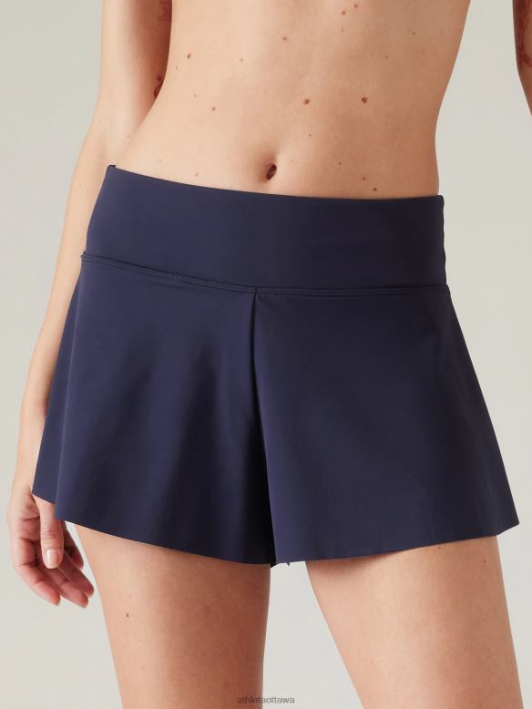 Athleta Makani Swim Short Women Dress Blue Swimwearwear VHFL2848