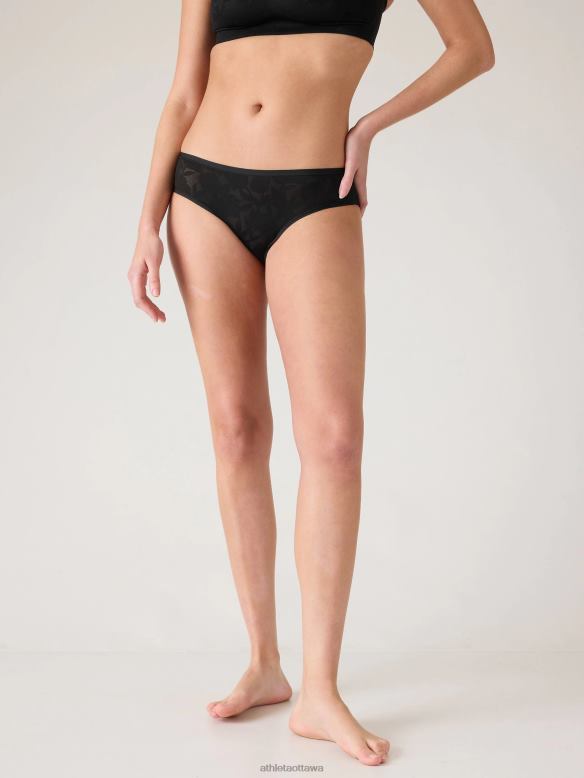 Athleta Ritual Bikini Underwear Women Black Lace Swimwearwear VHFL2637