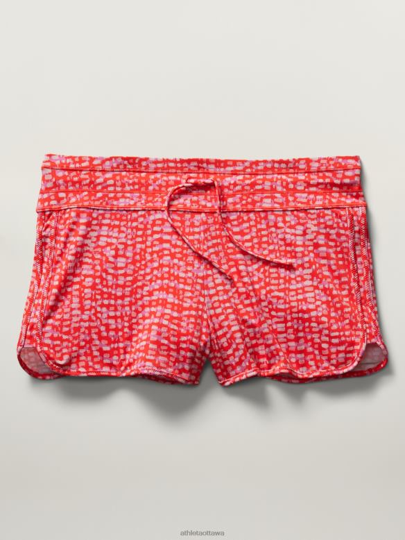 Athleta Surge Swim Short Women Hudson Red Swimwearwear VHFL2794