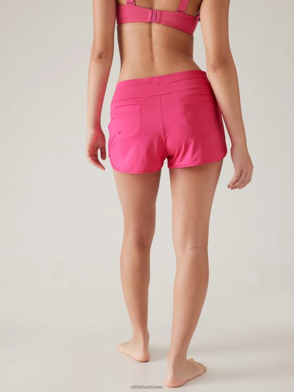 Athleta Surge Swim Short Women Tulip Pink Swimwearwear VHFL2841