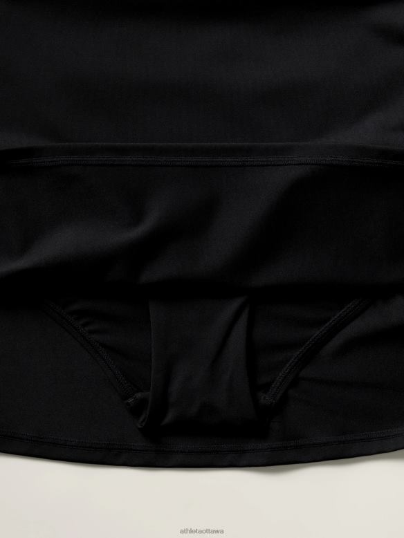 Athleta Tidal Swim Skirt Women Black Swimwearwear VHFL2923