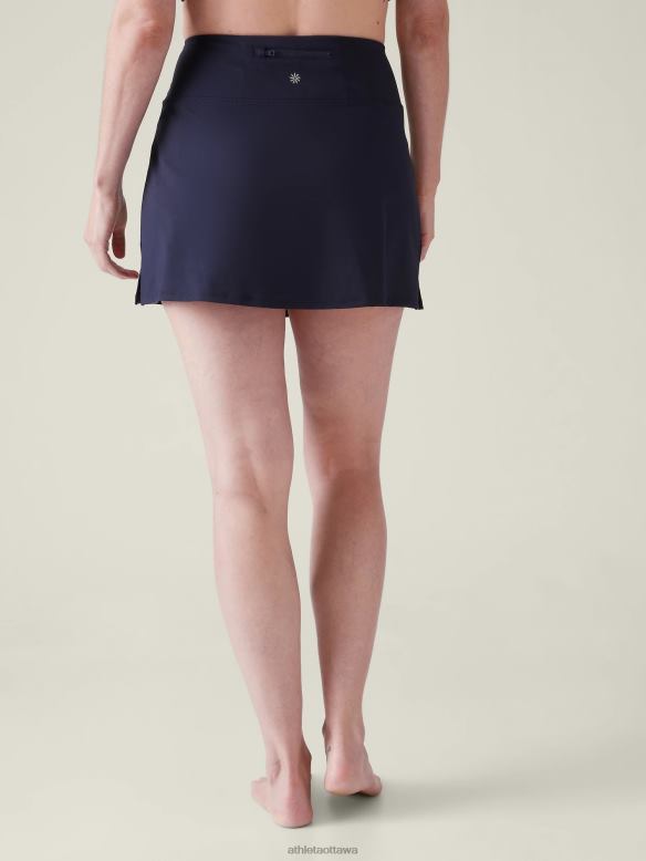 Athleta Tidal Swim Skirt Women Dress Blue Swimwearwear VHFL2874