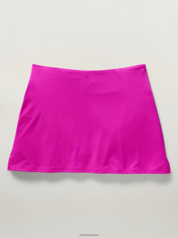 Athleta Tidal Swim Skirt Women Electric Fuchsia Swimwearwear VHFL2891