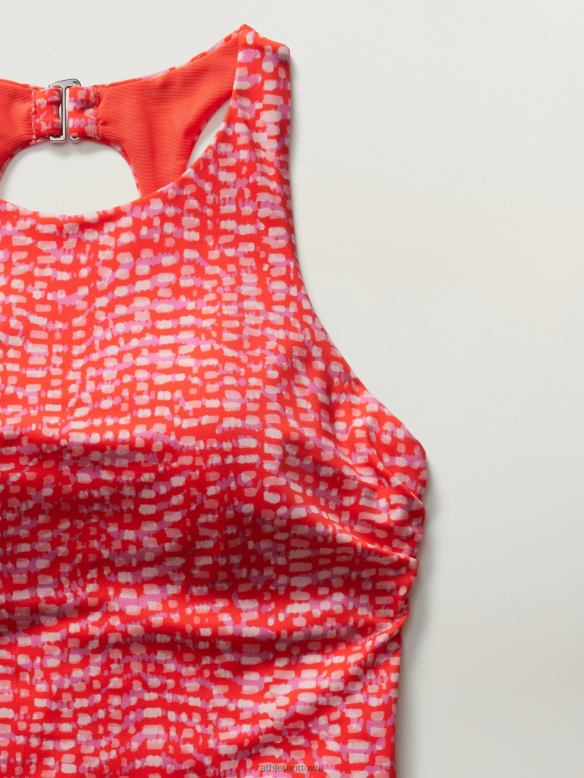 Athleta Maldives Bra Cup Tankini Women Hudson Red Swimwearwear VHFL2793