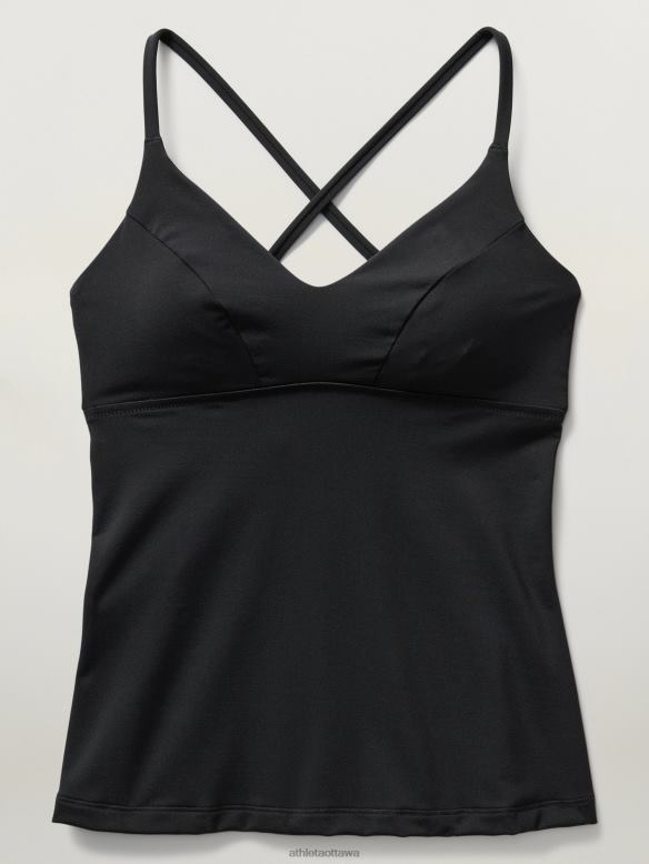 Athleta Triangle Tankini A-C Women Black Swimwearwear VHFL2943