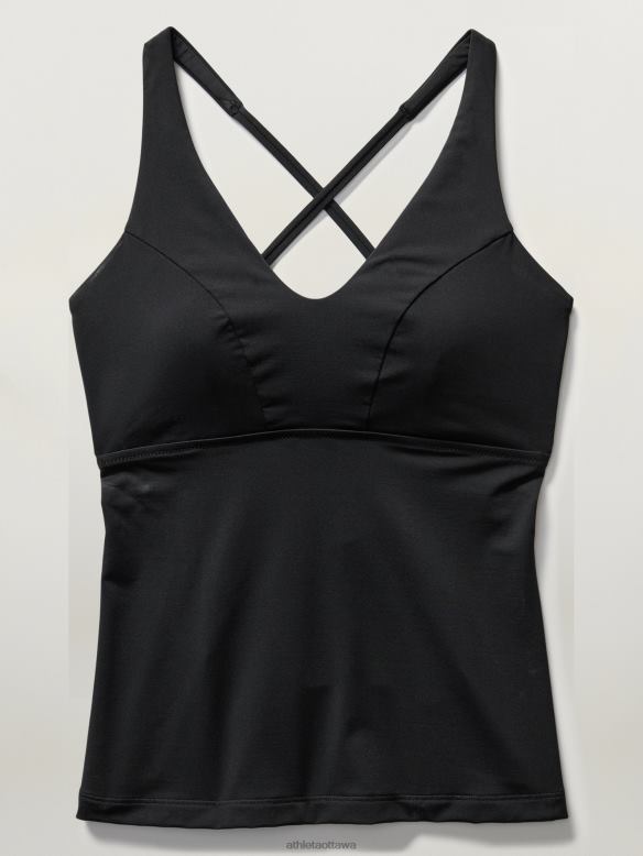 Athleta Triangle Tankini D-DD Women Black Swimwearwear VHFL2947